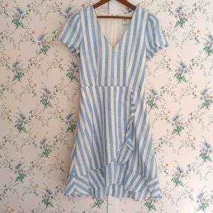 JCrew Blue & White Striped Dress. Size 00
